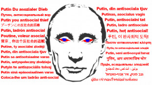 Путин, ты асоциальный вор, ты воруешь самолет