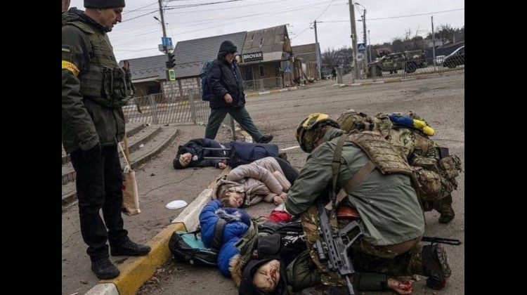 Russische Armee ermordet Zivilisten in Ukraine - Российская армия убивает мирных жителей в Украине
