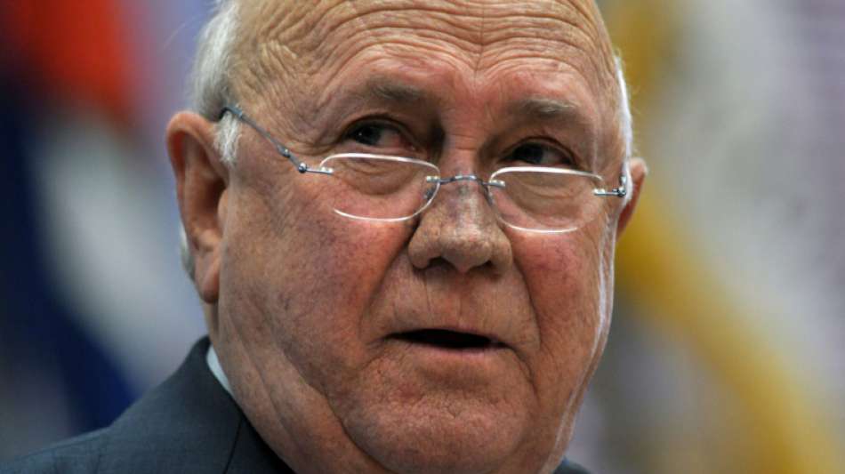 Fr&uuml;herer s&uuml;dafrikanischer Pr&auml;sident De Klerk an Krebs erkrankt