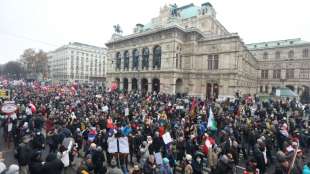 Rund 44.000 Menschen protestieren in Wien gegen Corona-Ma&szlig;nahmen 