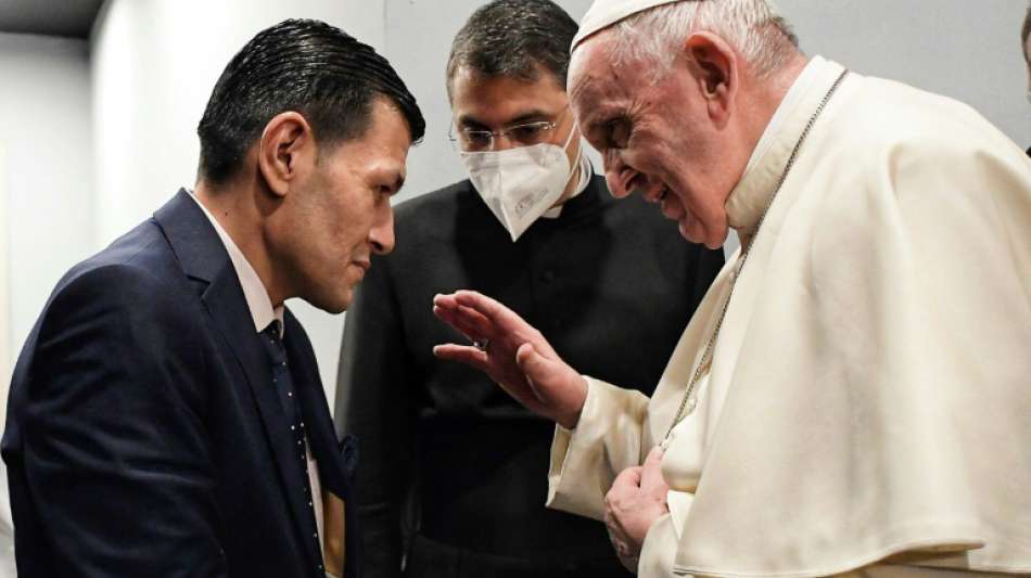 Papst trifft Vater von totem Fl&uuml;chtlingsjungen Alan Kurdi in Erbil