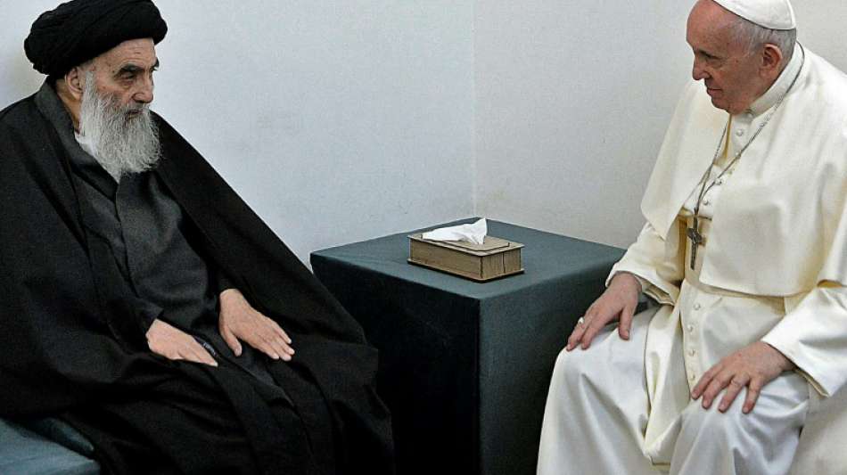 Papst Franziskus trifft Schiitenf&uuml;hrer Sistani im irakischen Nadschaf