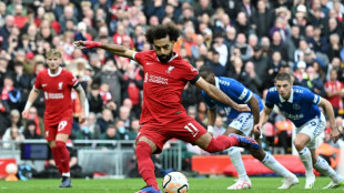Salah double downs 10-man Everton in controversial Merseyside derby