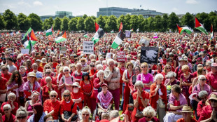 Una marea roja en La Haya para pedir al gobierno neerlandés luchar contra "genocidio" en Gaza