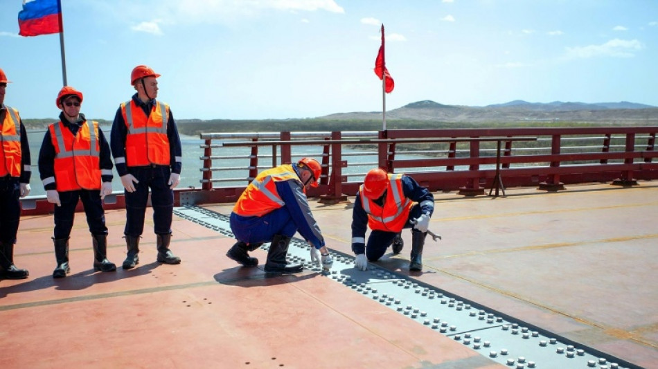 Russia, North Korea connect road bridge ahead of summer opening