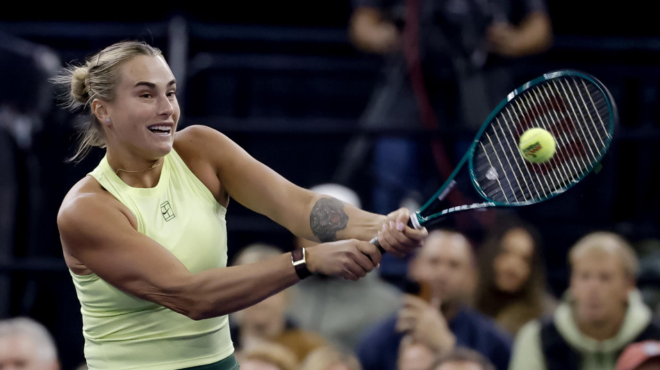 Tennis: domani nuova 'battaglia dei sessi', Sabalenka 'non vedo l'ora'