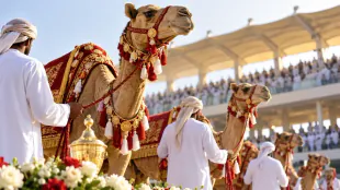 مهرجان الظفرة الرابع يختتم منافسات الهجن بتتويج الفائزين