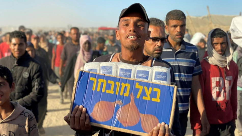 Saqueo de un almacén del Programa Mundial de Alimentos en Gaza
