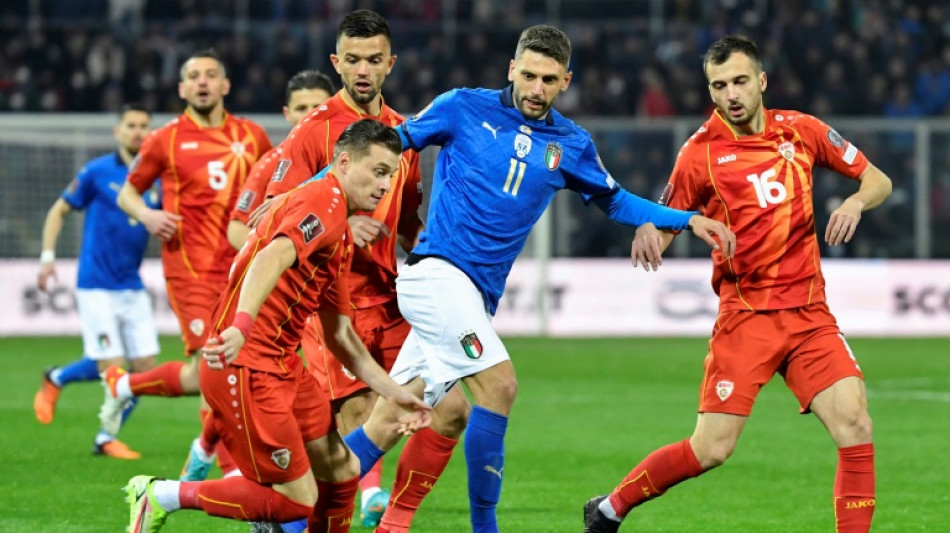 Mondial-2022: l'Italie, championne d'Europe en titre, &eacute;limin&eacute;e par la Mac&eacute;doine du Nord 1-0&nbsp;