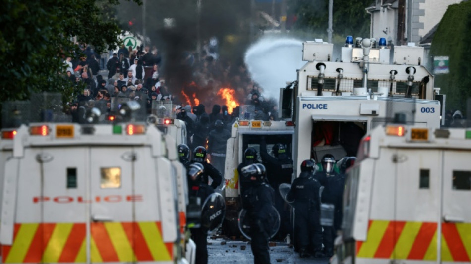 Northern Irish police use water cannon on second night of protests