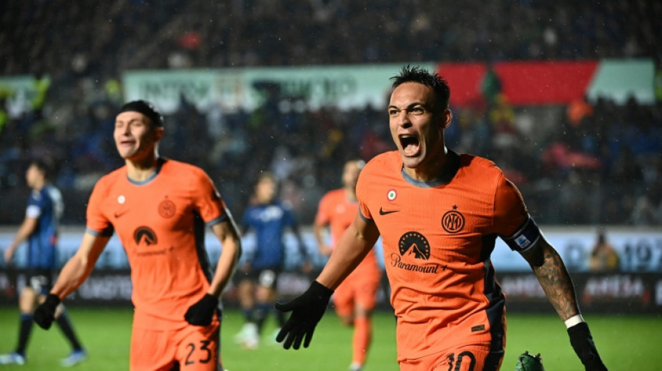 Martinez fires Inter Milan past Atalanta in the rain