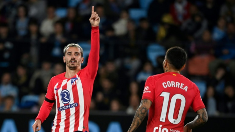 Griezmann treble against Celta takes Atletico second