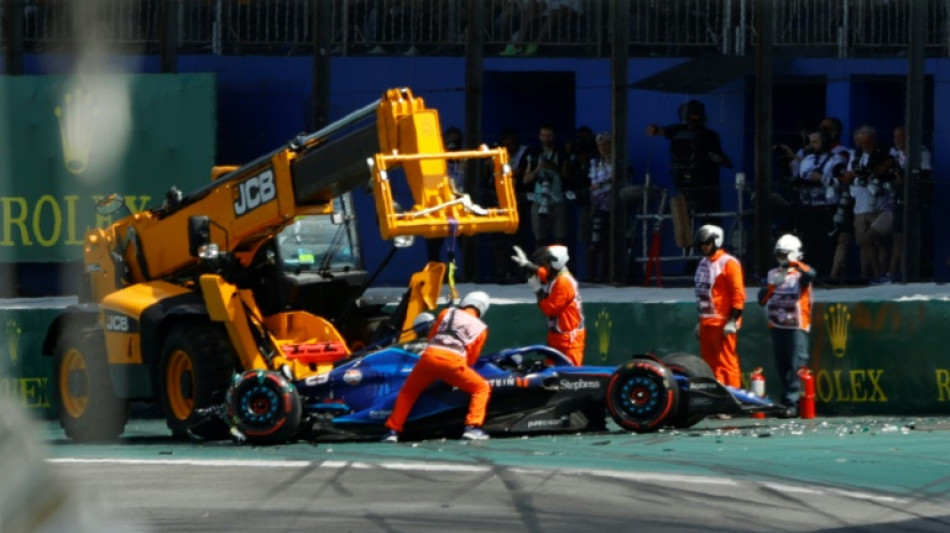 Crash on first corner briefly halts Brazil Grand Prix
